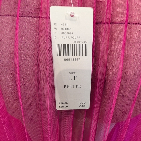 NWT Anthropologie Sunburst sheer Pink Pleated Midi Skirt Sz LP fits XL/1x - Picture 5 of 14